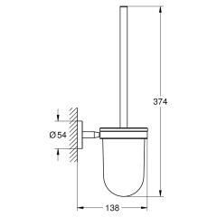 Grohe Bau Cosmopolitan Tuvalet Fırçası Seti