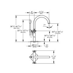 Grohe Ayaklı Yerden Küvet Bataryası Atrio Krom - 25044003