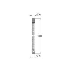 Grohe Metal Twistfree Duş Spiral Hortumu 150 cm - 28417000