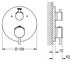 Grohe Atrio Termostatik Banyo/Duş Bataryası 24135003
