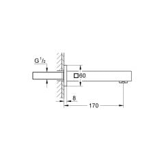 Grohe Eurocube Çıkış ucu - 13303AL0