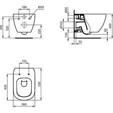 Ideal Standard Tesi Asma Klozet Mat Siyah T0079V3