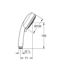 Grohe Tempesta Cosmopolitan El Duşu 3 Akışlı - 27574002