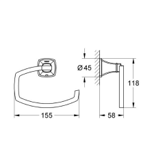 Grohe Grandera Tuvalet Kağıtlığı Banyo Aksesuarı - 40625000