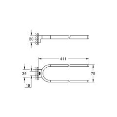 Grohe Selection Havlu Tutacağı, Sabit - 41059000