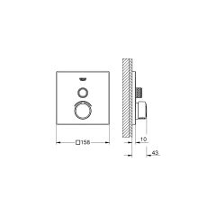 Grohe Smartcontrol Tek Valfli Akış Kontrollü Ankastre Duş Bataryası 29147000