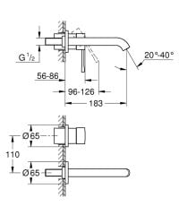 Grohe Essence İki delikli lavabo bataryası M-Boyut - 29192GN1